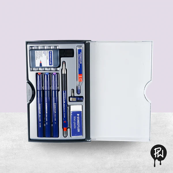 علبة تحبير Staedtler Technical Pen Complete College Set 0.2, 0.4, 0.6mm 