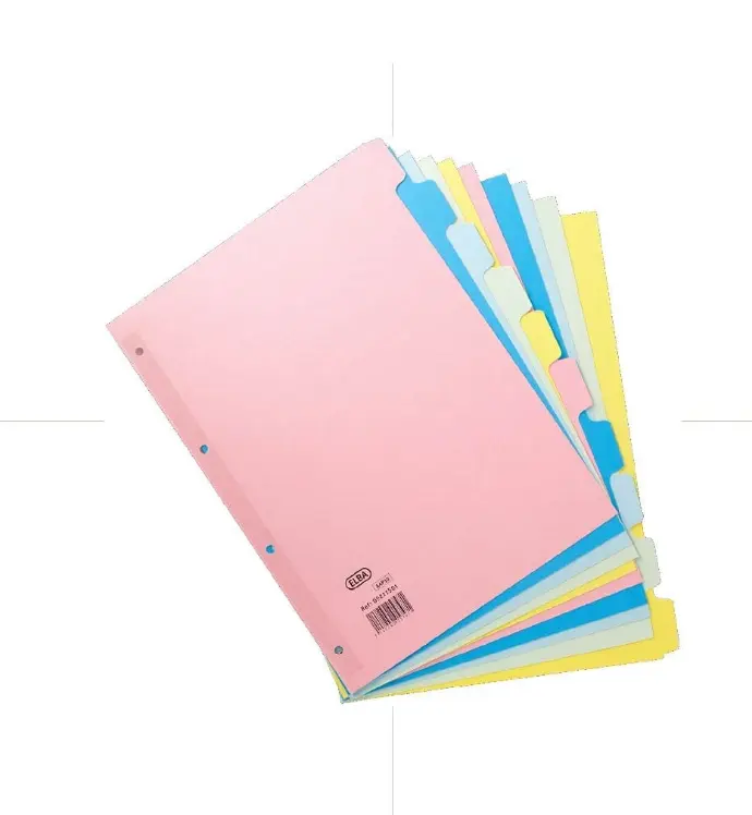 فواصل كلاسور بلاستيك 12 ملون باسيل