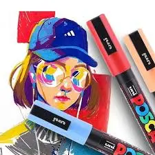 Posca PC-3M Paint Marker Water Based Fine Line Width 0.9 Mm - 1.3 Mm قلم بويا