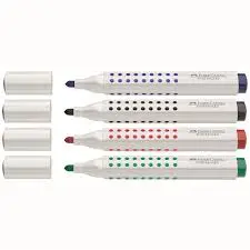 قلم ماركة اسود مشطوف 10 X Faber Castell Whiteboardmarker Grip 1586 Keilspitze Schwarz