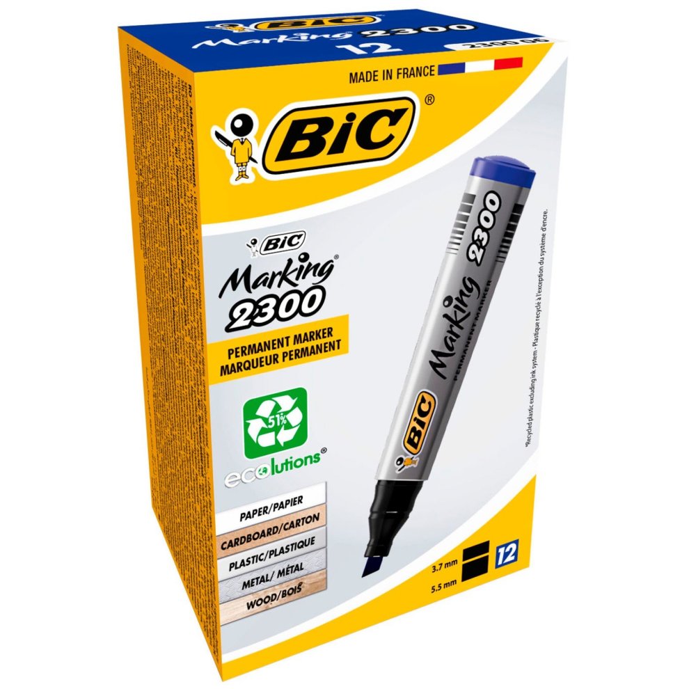 [2000/2300BL] قلم ماركر ازرق bic  