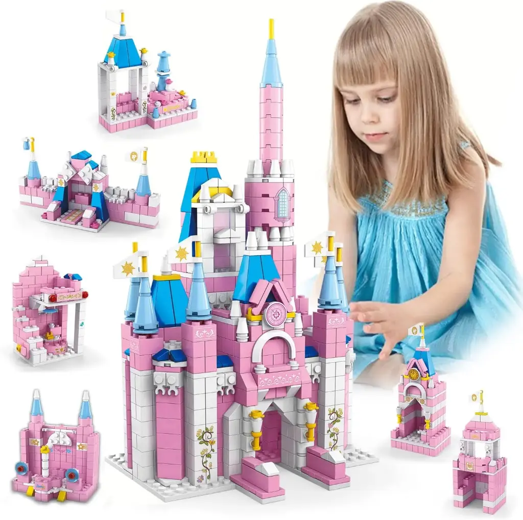 1000PCS لعبة تركيب قلعة ديزني