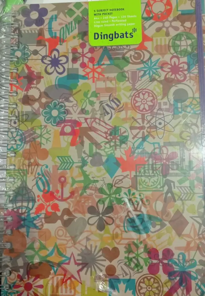 [D7003] دفتر جامعة مسطر 5 مواضيع 120 ورقة