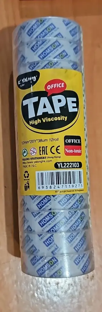 Scotch Tape 1.20cm Transparent  رول تلزيق رفيع 1.2 سم شفاف