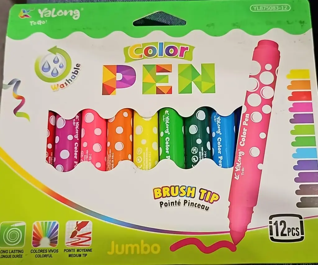 12pc - Washable تلوين ماء جامبو 