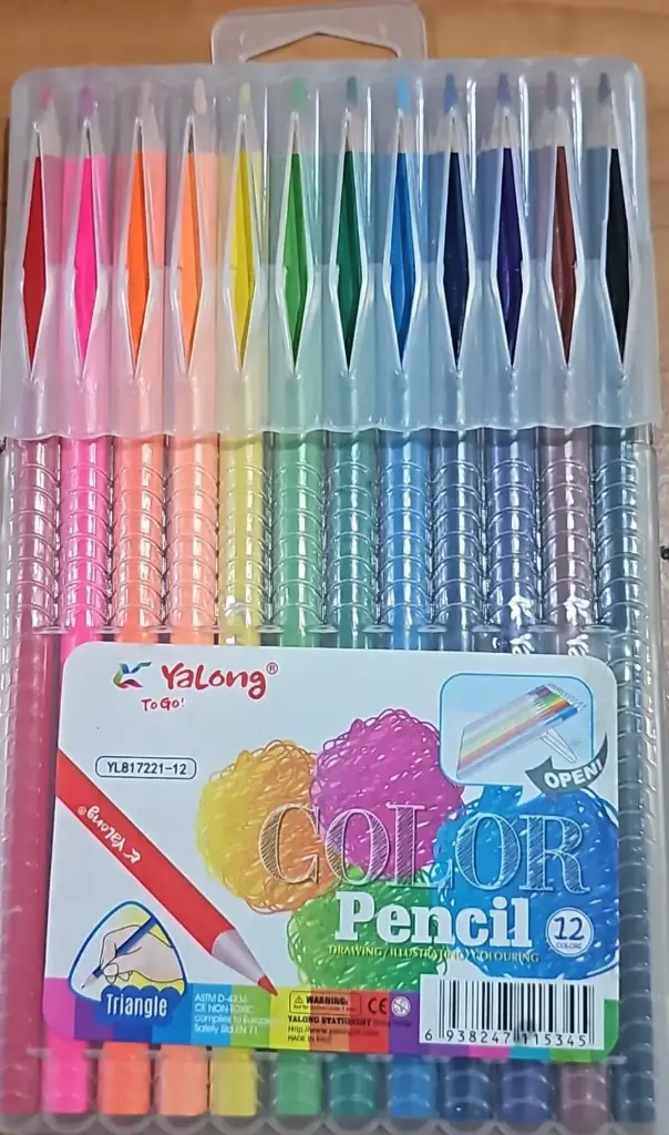 12pc - تلوين خشب بعلبة بلاستك 