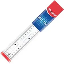20cm مسطرة بلاستك مسكة بالنص 