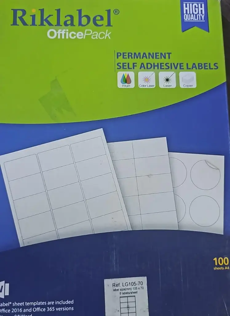 A4 LABELS 105X70 8LB