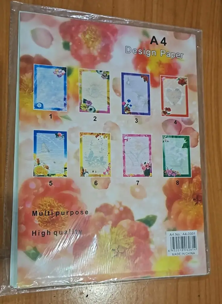 [A4-0001] A4 ورق رسائل ملون 