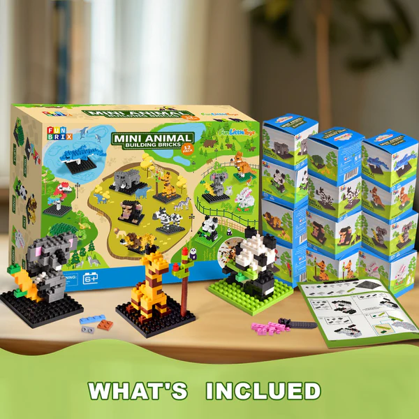 Animal Building Blocks 36months - 8pcs 