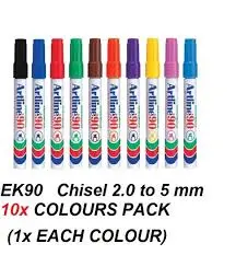 [EDF-1 EK-90 4549441009907 4549441010002 4549441009860 4549441009846]  قلم ملون Artline Ek90  1+2mm - 5mm Chisel Tip Refillable Permanent Marker 