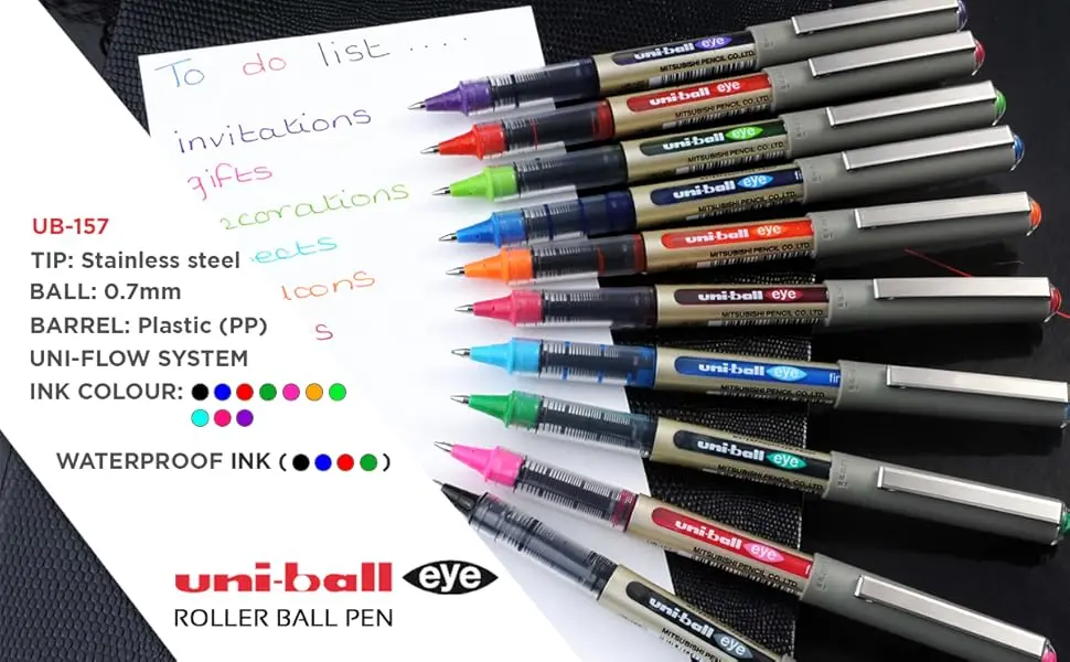 Uni-Ball EYE - Rollerball Pens - 0.7mm Nib - Light Blue Ink - Singleقلم حبر ازرق فاتح