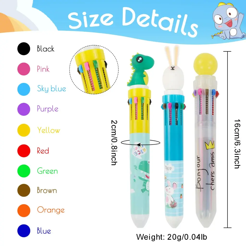 [KB-10-stitch teen] KB-10 قلم كبس 10الوان