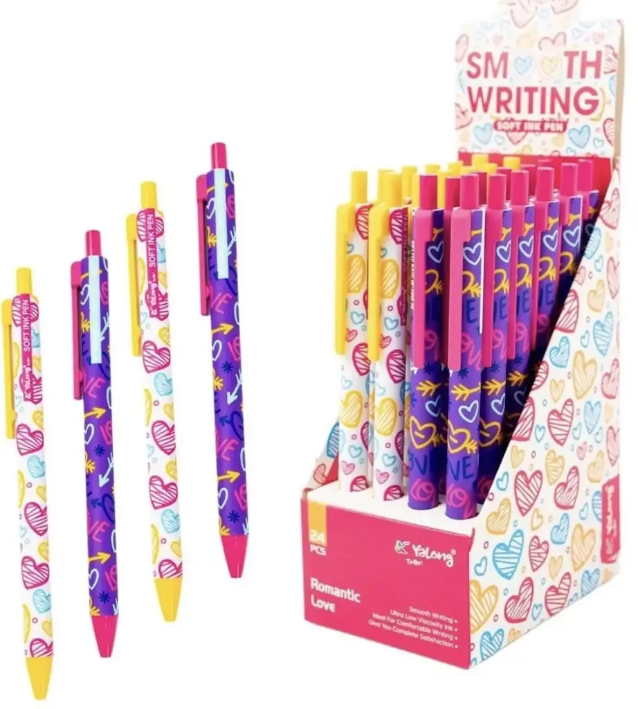 [YL232691] YALONG قلم حبر ازرق ملون 24 M 0.7