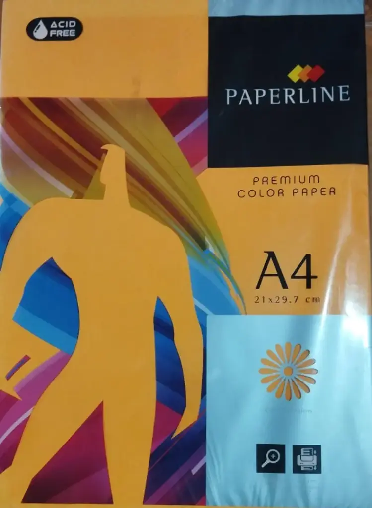 ورق تصوير ملون 500 ورقة a4  75gsm برتقالي 21*29.7cm