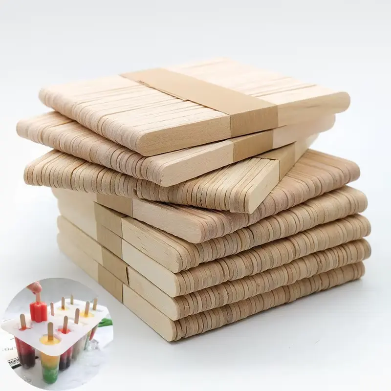 5cm عيدان بوظة رفيع صغير سادة150 حبة داخل كيس