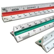 ميزان رسم (Scale Ruler)  مسطرة ثلاثية    (Triangular Scale Ruler)