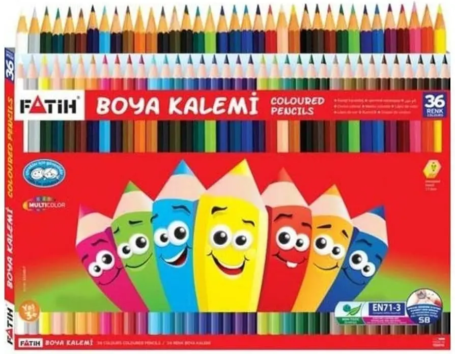 [3555] علبة الوان 36 خشب لون 