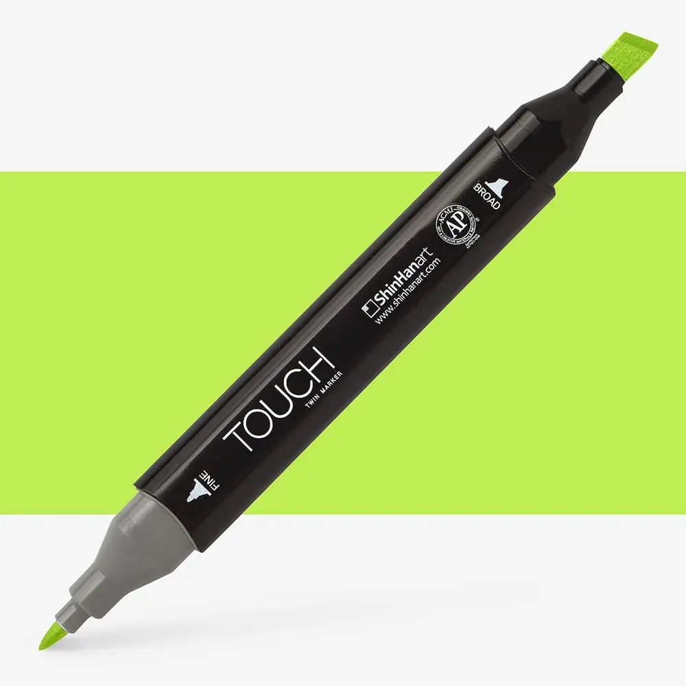 ShinHan Art 1110124-F124 Twin Fluorescent Green Marker  Black