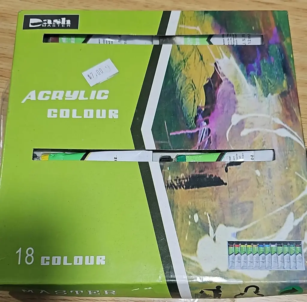 ACRYLIC COLOUR تلوين 18 لون MASTER