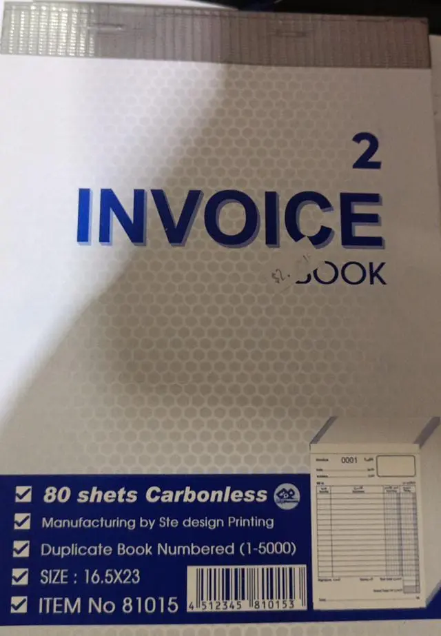 [81015] دفتر فواتير كبير 40 فاتورة نسختين///