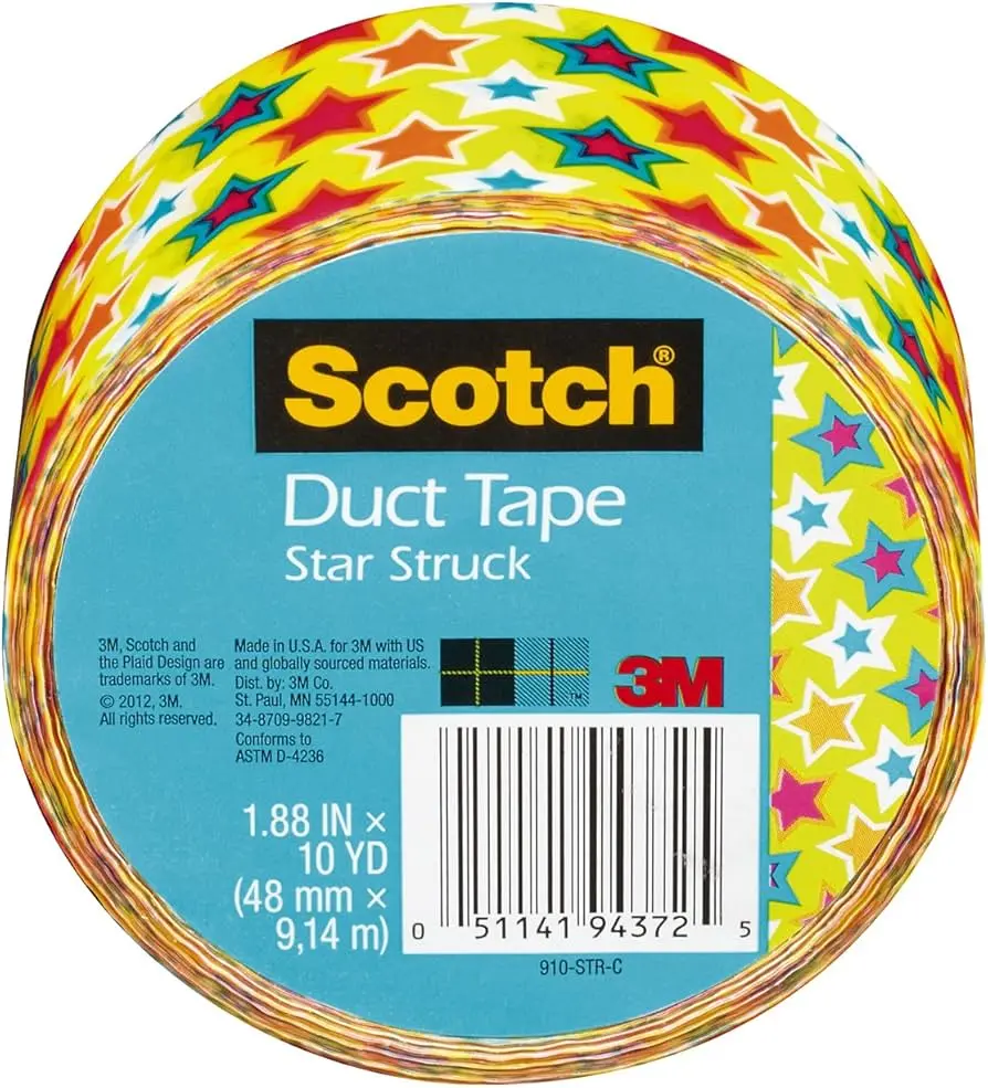 Scotch Brand Duct Tape, Star Struck, 1.88" X 10 Yards تلزيق