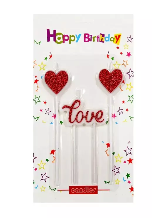 [mm25-179 love] شمع عيد ميلاد love