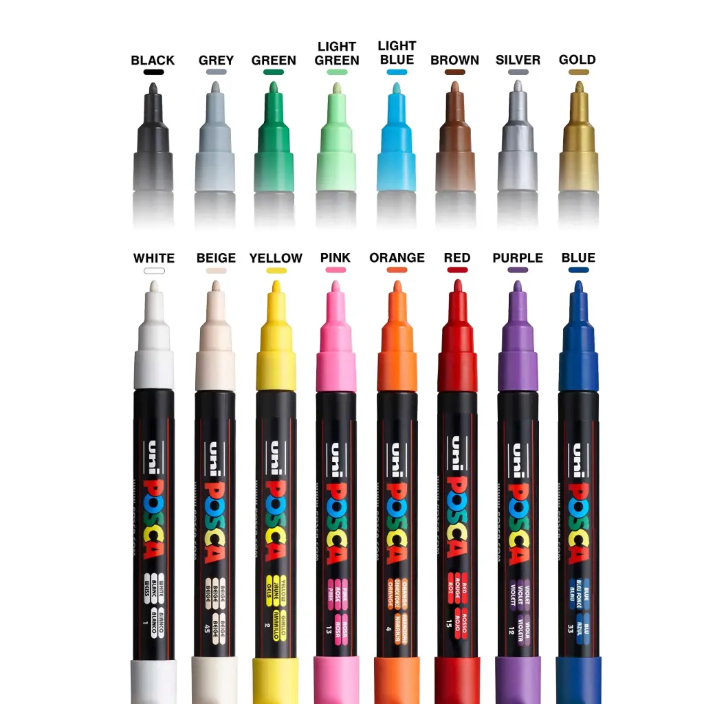 [PC-3M 0] Uni POSCA Fine Markers PC-3M